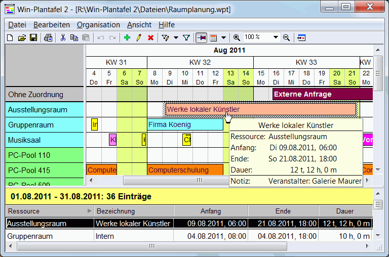 Das Programmfenster