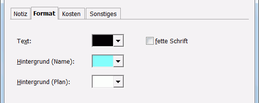 Registerkarte Format im Ressourcenfenster